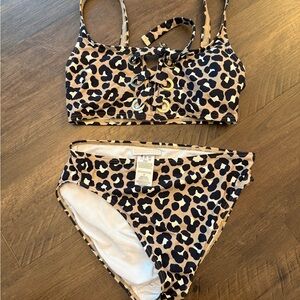 Michael Kors Tan and Black Leopard Bikini